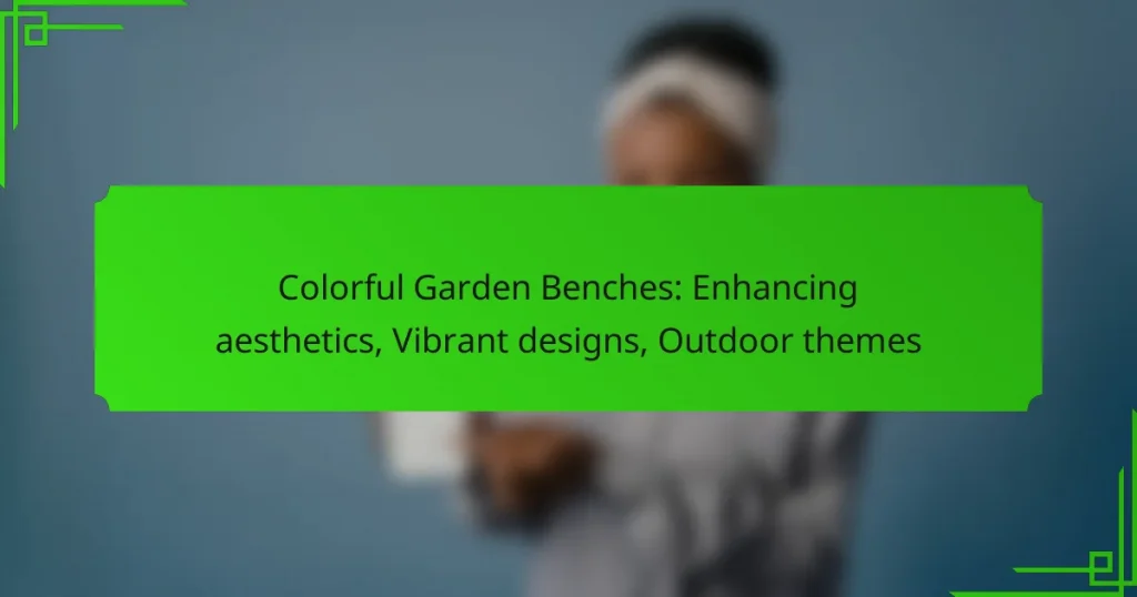 Colorful Garden Benches: Enhancing aesthetics, Vibrant designs, Outdoor themes