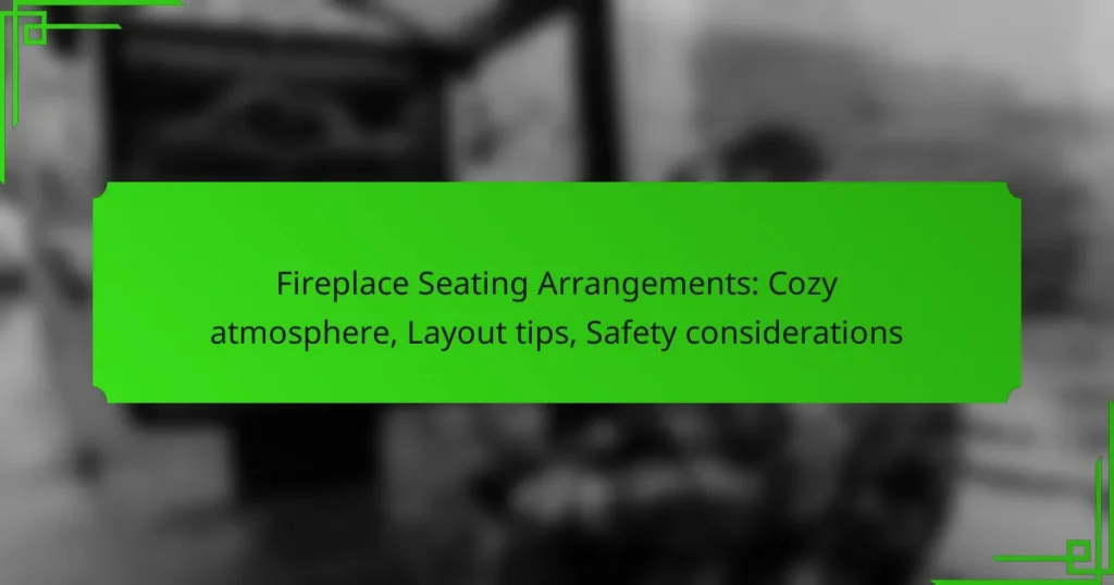 Fireplace Seating Arrangements: Cozy atmosphere, Layout tips, Safety considerations