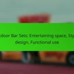 Outdoor Bar Sets: Entertaining space, Stylish design, Functional use