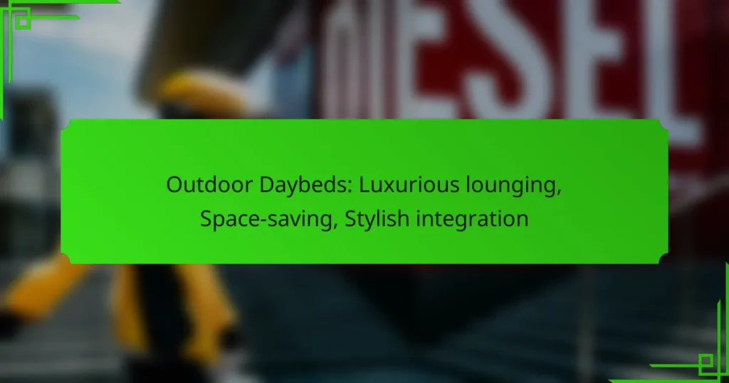 Outdoor Daybeds: Luxurious lounging, Space-saving, Stylish integration