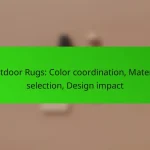 Outdoor Rugs: Color coordination, Material selection, Design impact