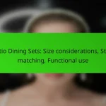 Patio Dining Sets: Size considerations, Style matching, Functional use