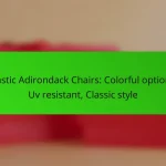 Plastic Adirondack Chairs: Colorful options, Uv resistant, Classic style