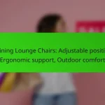 Reclining Lounge Chairs: Adjustable positions, Ergonomic support, Outdoor comfort