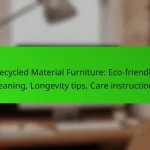 Recycled Material Furniture: Eco-friendly cleaning, Longevity tips, Care instructions