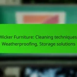 Wicker Furniture: Cleaning techniques, Weatherproofing, Storage solutions