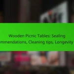 Wooden Picnic Tables: Sealing recommendations, Cleaning tips, Longevity care